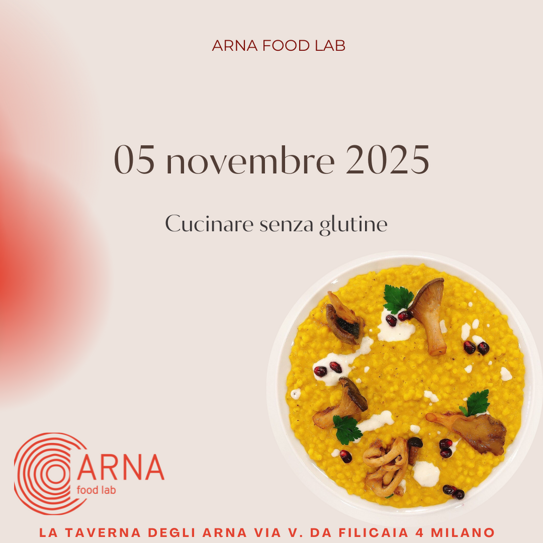 CORSO DI CUCINA _ 05 NOVEMBRE 2025 CUCINARE SENZA GLUTINE